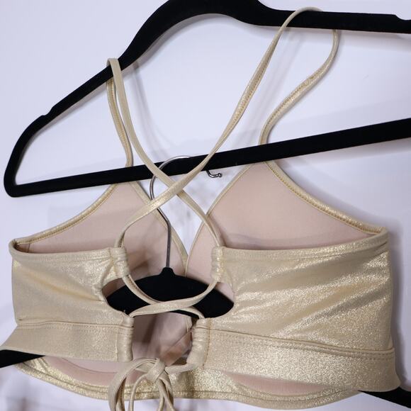 LULI FAMA Molded Underwire Top & Wavy Ruched Back Bikini Two Piece Women's S - Picture 6 of 12